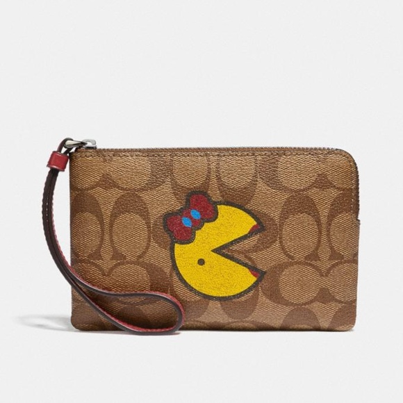 Coach Handbags - Corner Zip Wristlet With Ms. PacMan